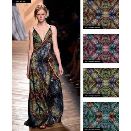 Коприна ETRO цветни фигури